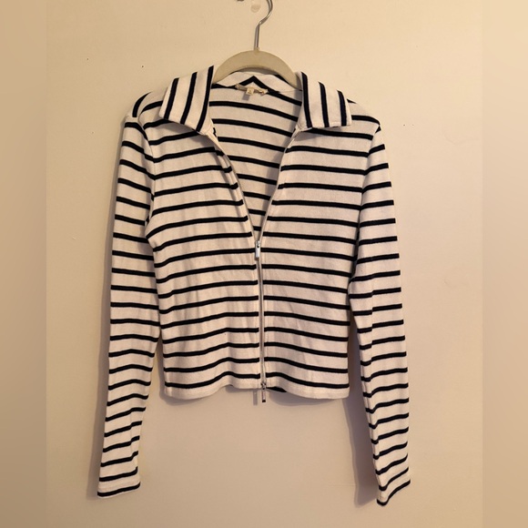 Madewell Ribbed Zip-Front Tee - Picture 7 of 8